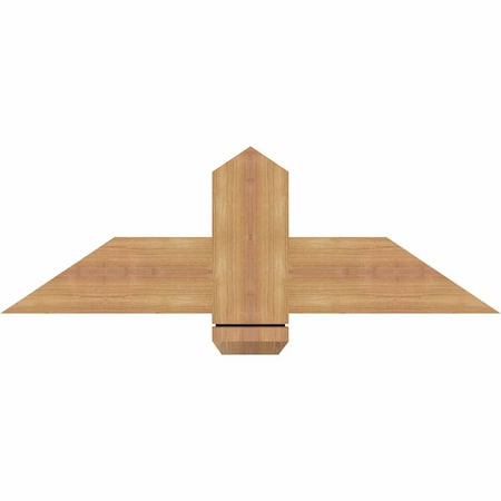 Ekena Millwork Eugene Smooth Timber Gable Bracket, Western Red Cedar, 36"W x 12"H x 1 1/2"D x 5 1/2"F, 8/12 Pitch GBW036X12X0206EUG00SWR